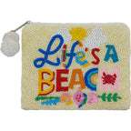 Life's A Beach Beaded Pouch LAC-CP-1526