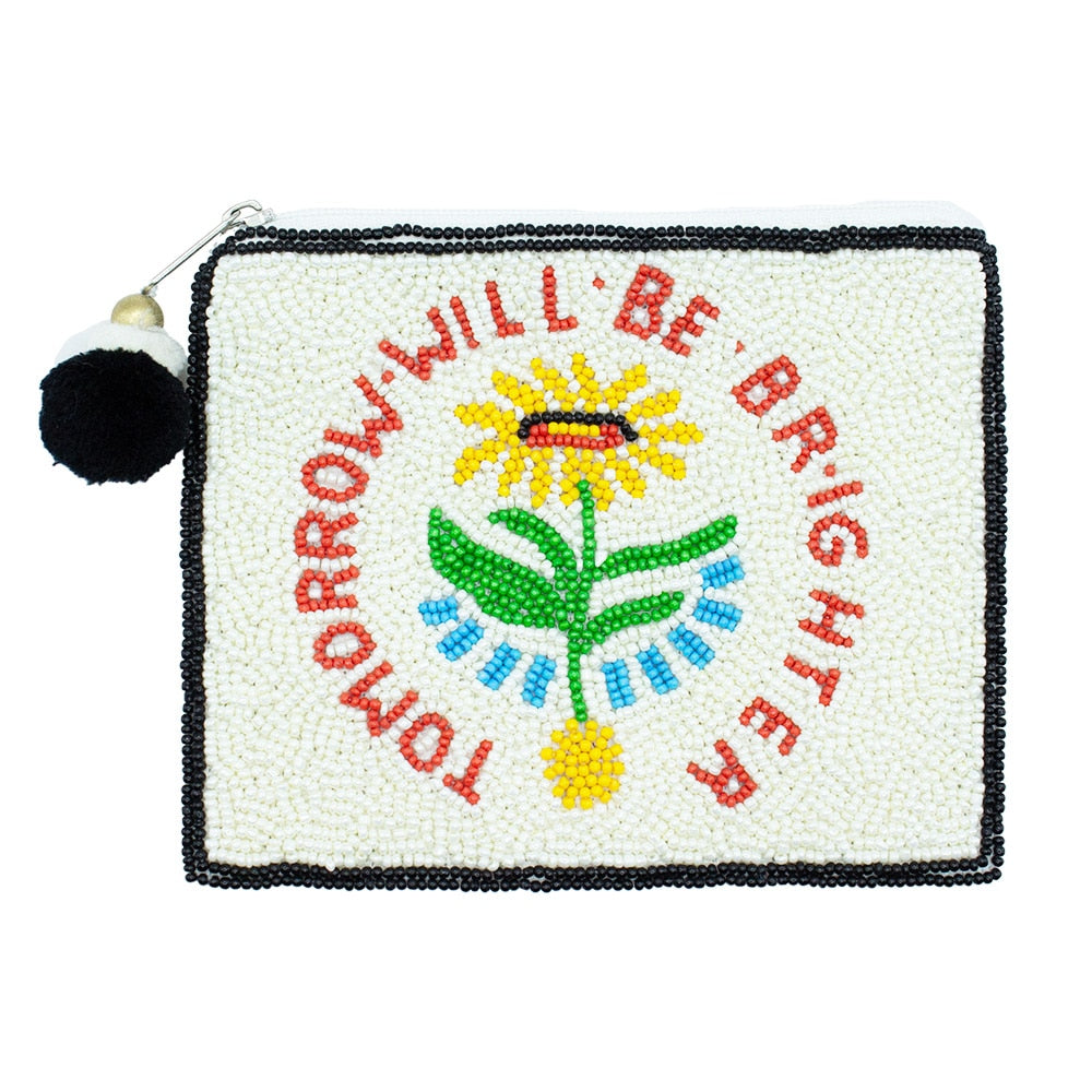 Tomorrow Will Be Brighter Beaded Pouch LAC-CP-1557