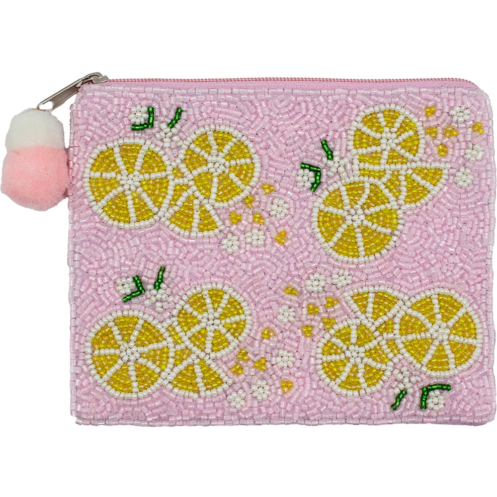 Lemons Beaded Pouch LAC-CP-1562