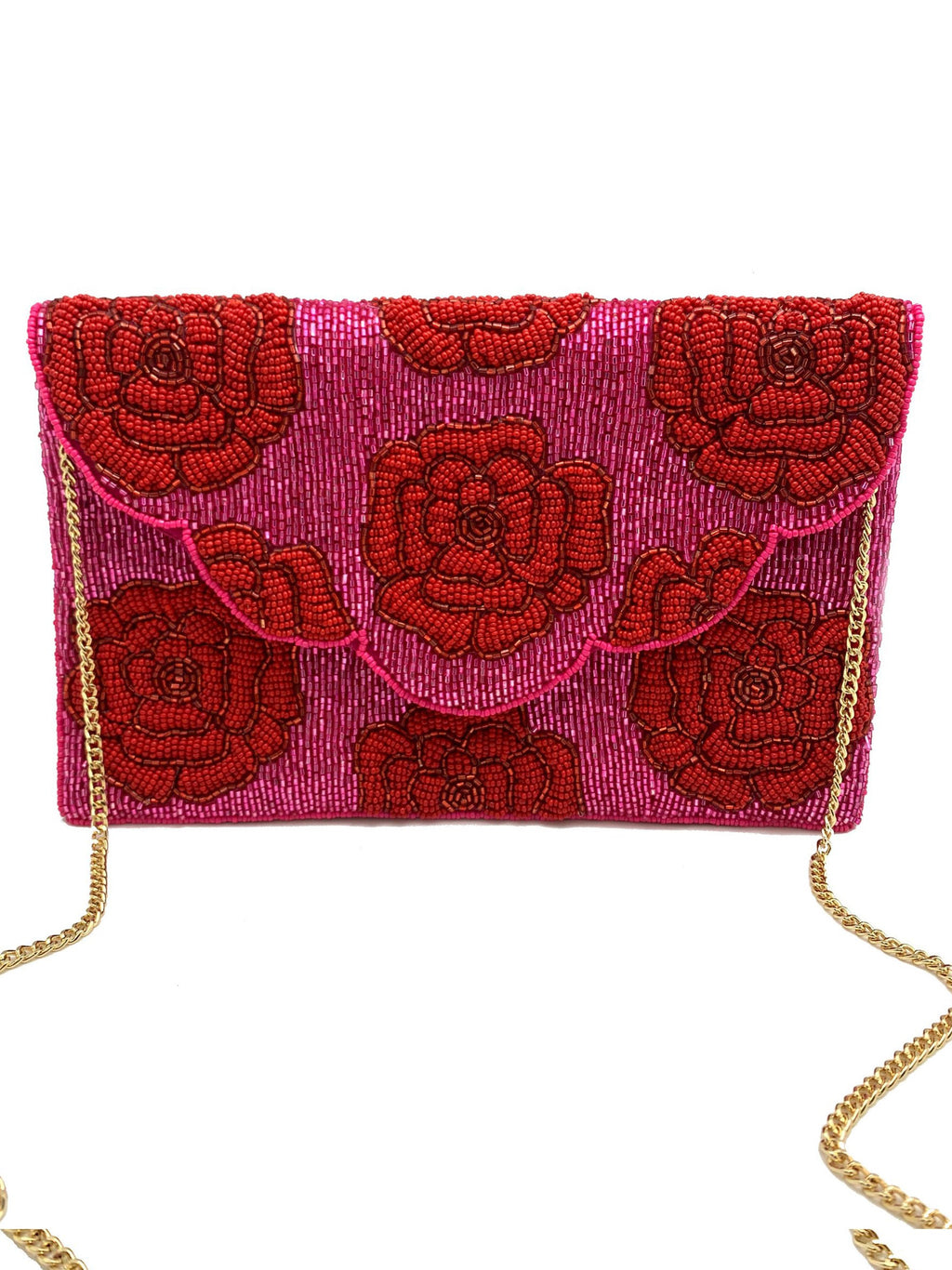 Rose Beaded Clutch LAC-SS-191