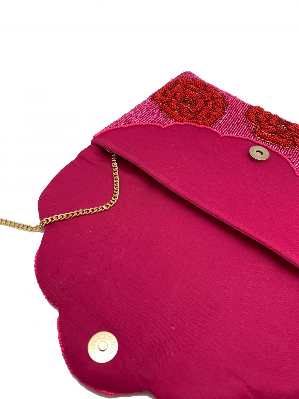 Rose Beaded Clutch LAC-SS-191