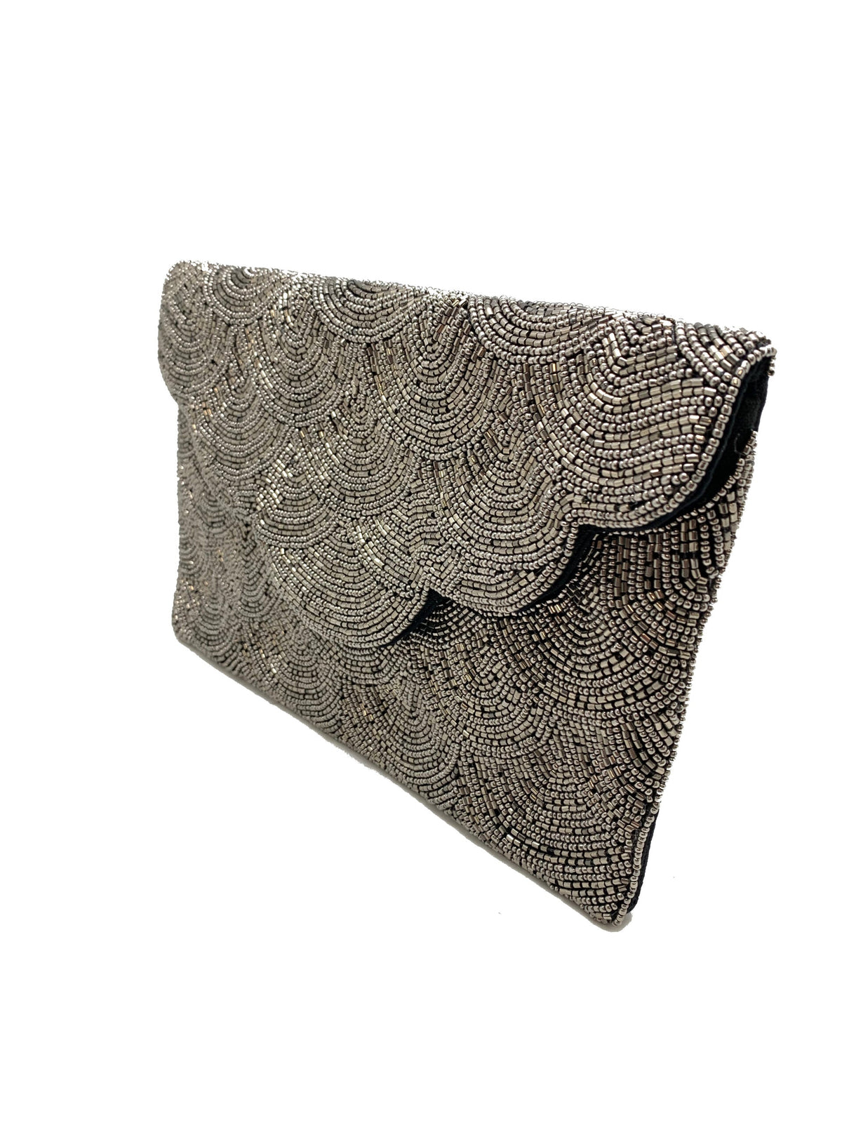 Scalloped Beaded Clutch LAC-SS-412