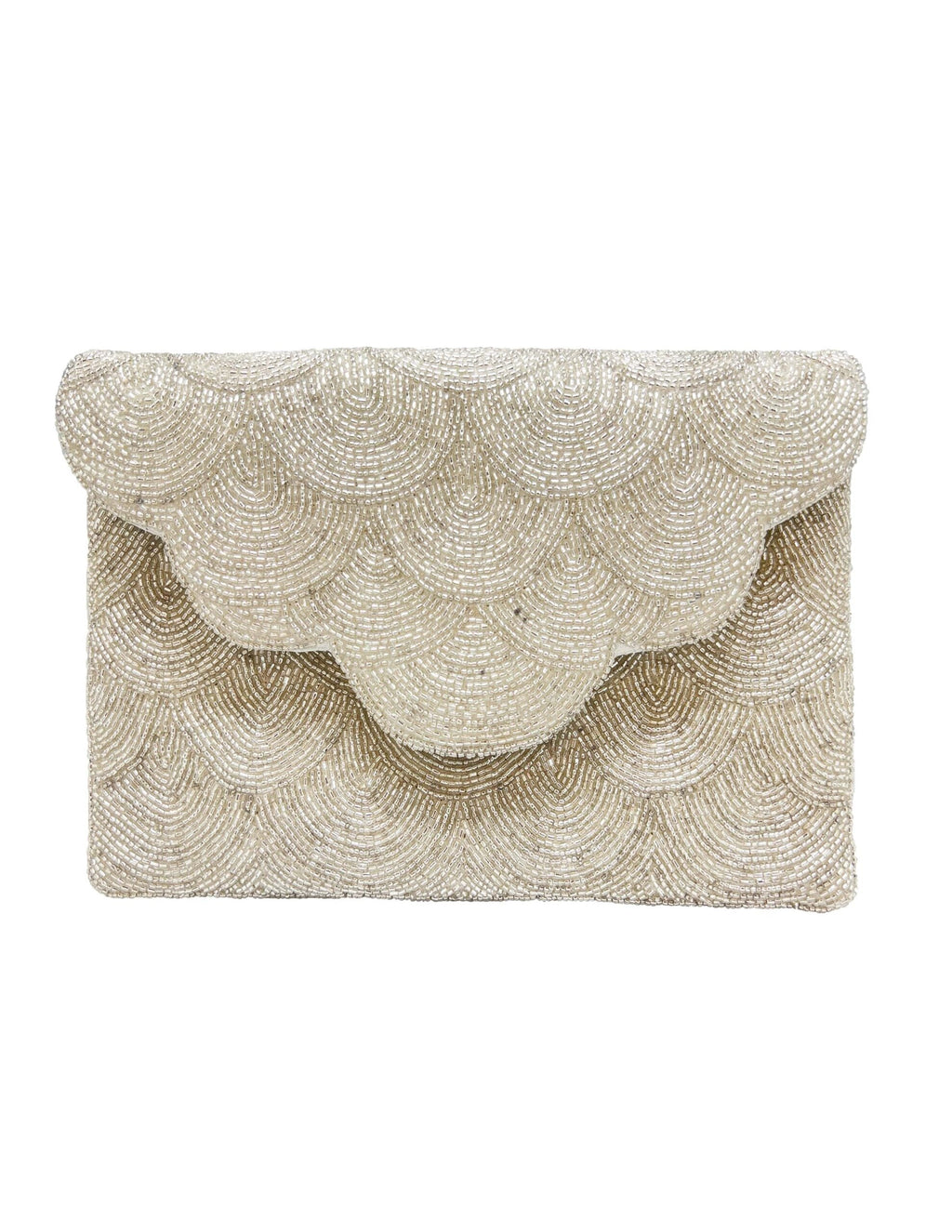 Scalloped Beaded Clutch LAC-SS-412