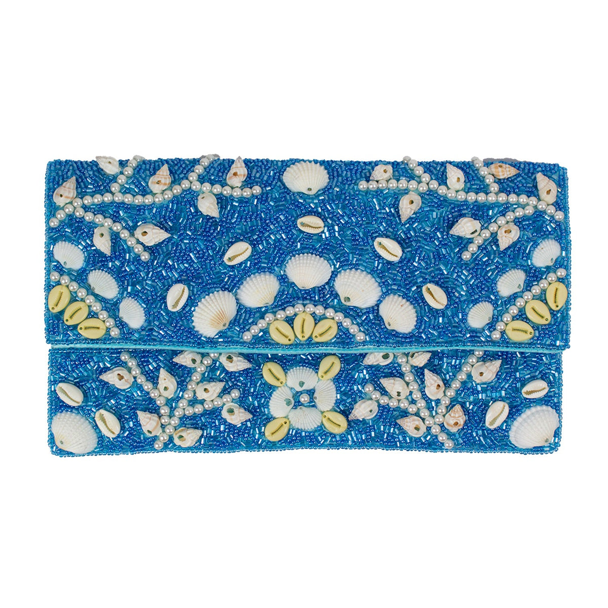 Ocean Seashell Beaded Clutch LAC-SS-792