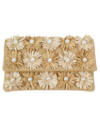 Flower Pearl Jute Clutch LAC-SS-811