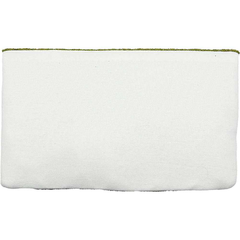 Embroidered Leaves Beaded Clutch LAC-SS-813