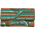 Coral & Turquoise Beaded Sequined Clutch LAC-SS-824
