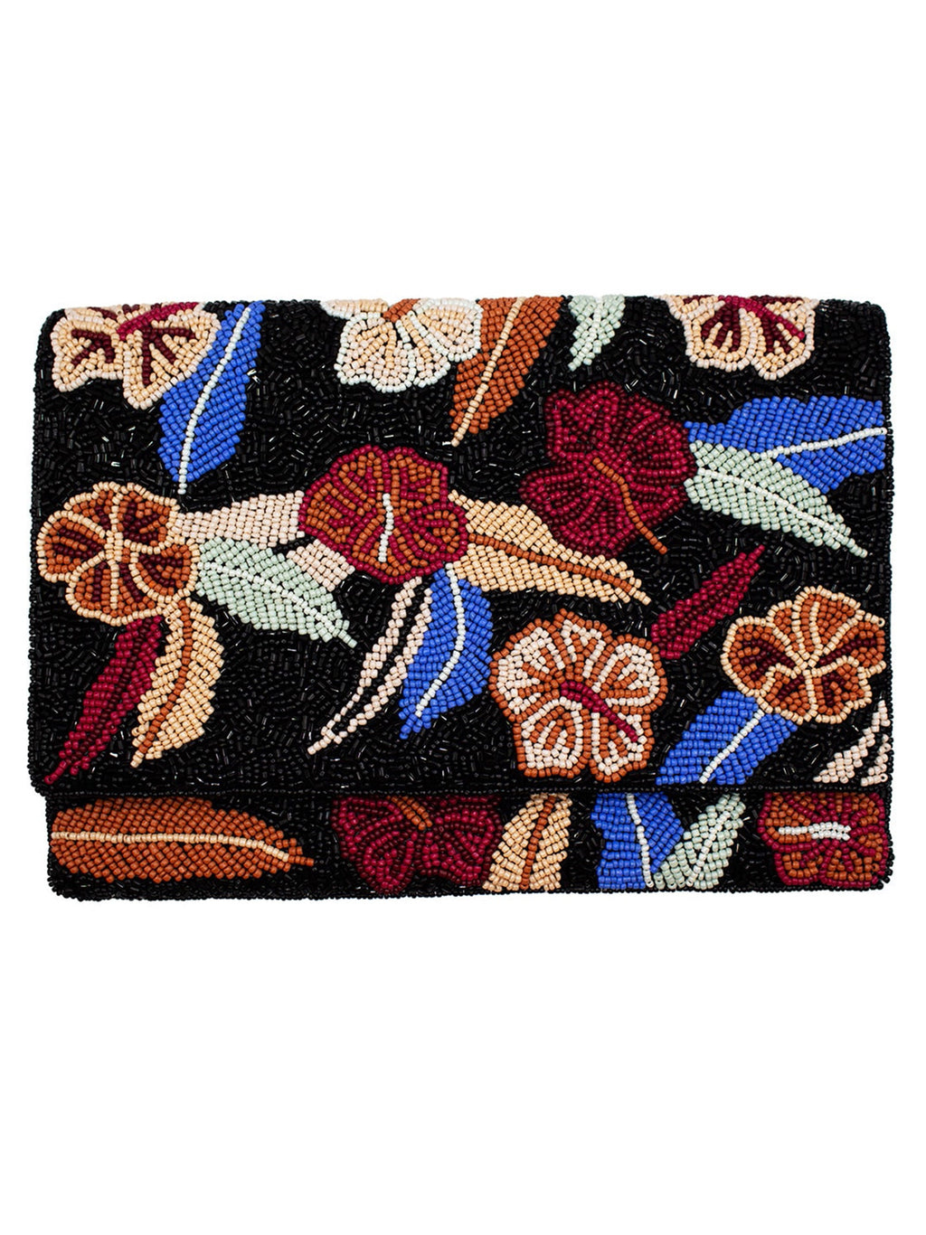 Hibiscus Flowers Beaded Clutch LAC-SS-849