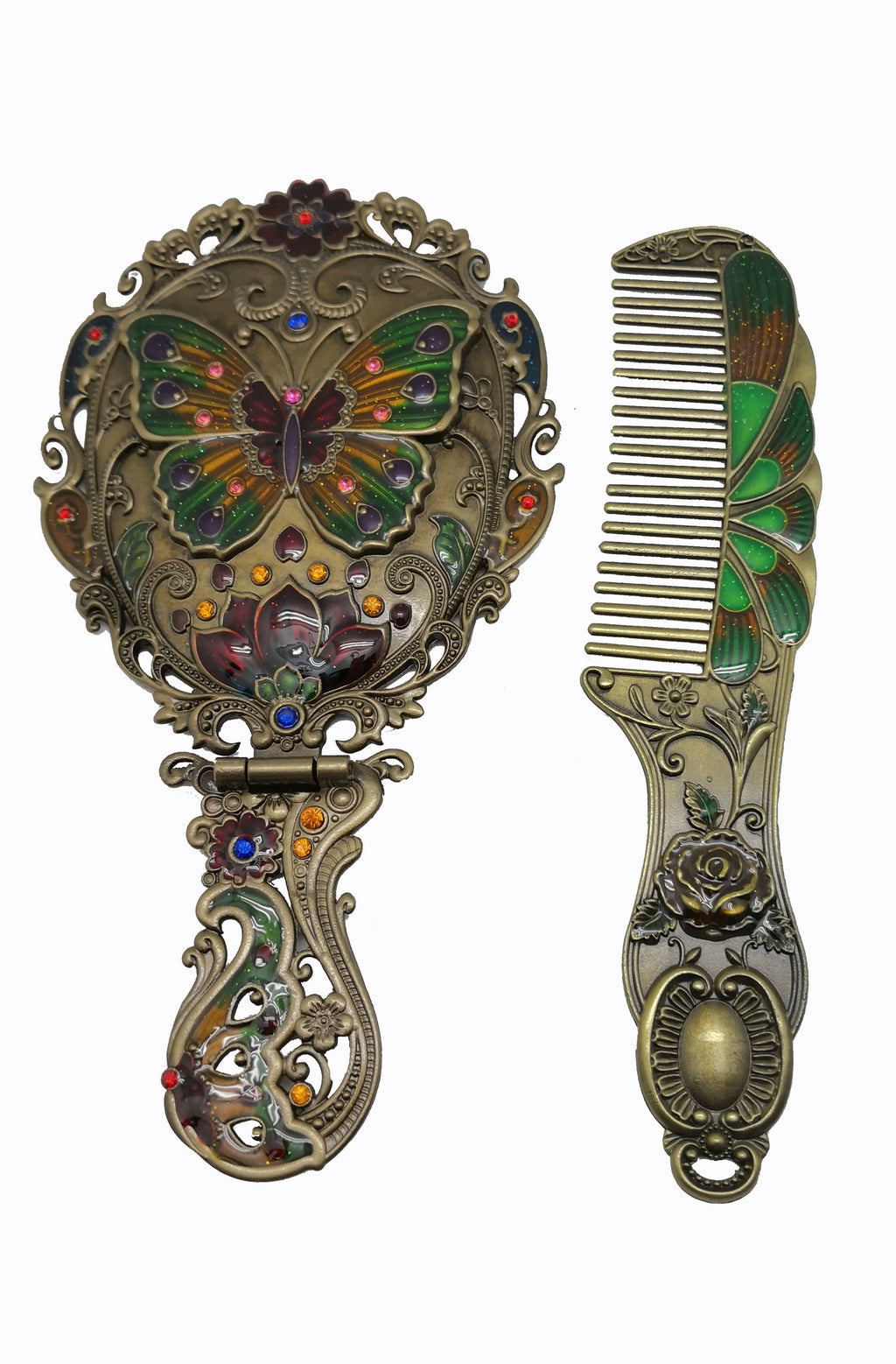 Classical Butterfly Metal Mirror Set M0407