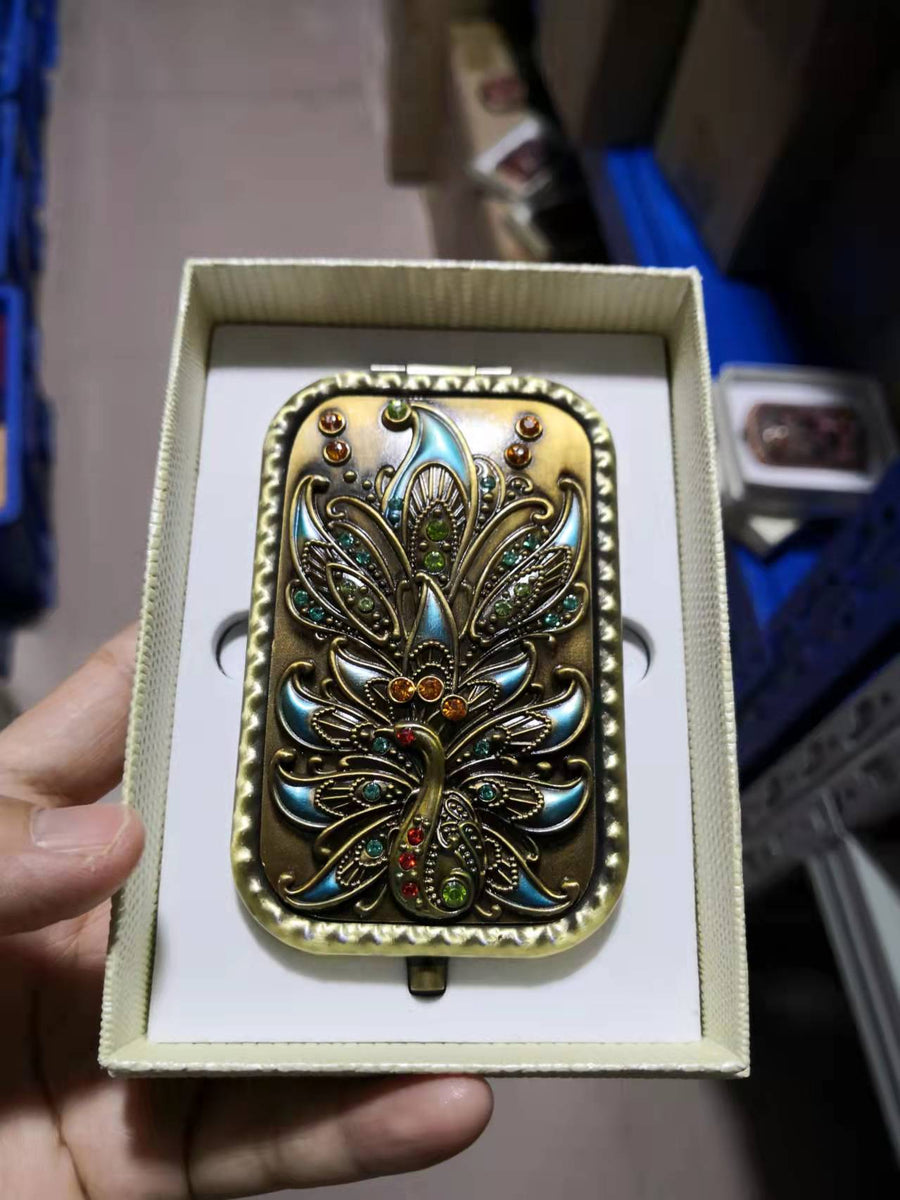 Peacock Portable Folding Mirror M0417