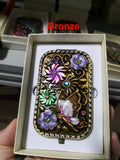 Floral Butterfly Portable Fold Mirror M0418