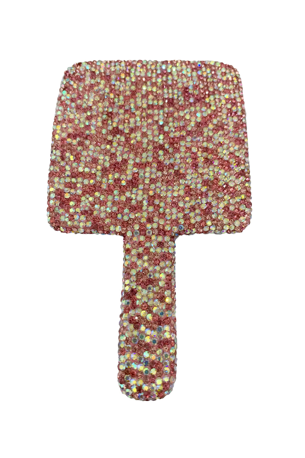 Square Ceramic Rhinestone Hand Mirror M0430