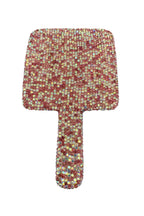 Square Ceramic Rhinestone Hand Mirror M0430