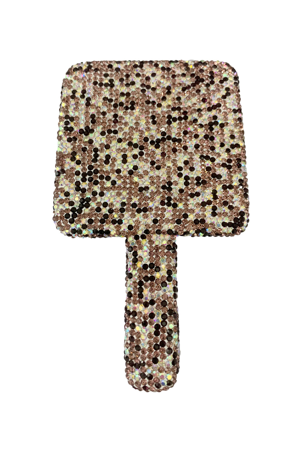 Square Ceramic Rhinestone Hand Mirror M0430
