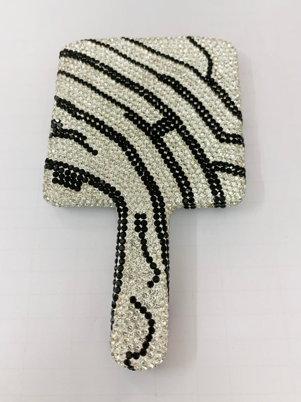 Square Ceramic Rhinestone Hand Mirror M0430