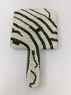 Square Ceramic Rhinestone Hand Mirror M0430