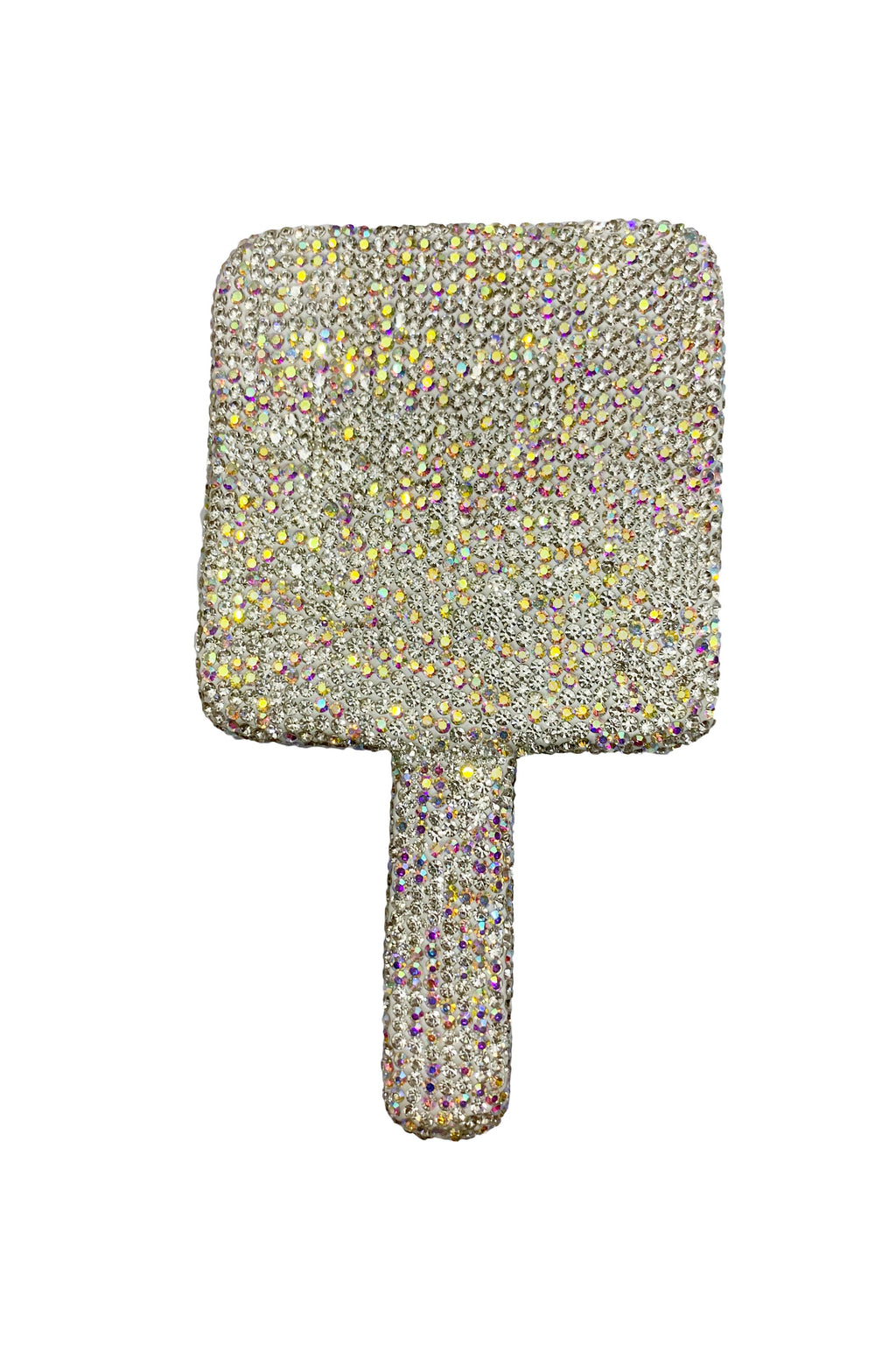 Square Ceramic Rhinestone Hand Mirror M0430
