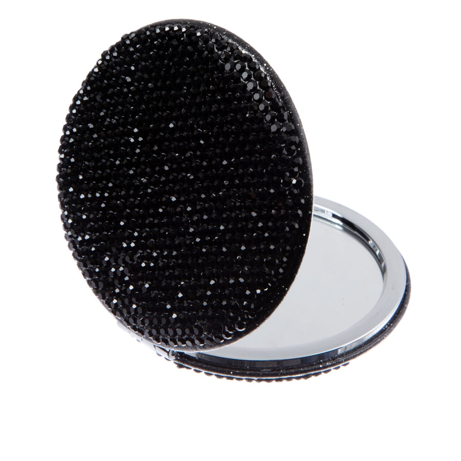 Round Ceramic Rhinestone Folding Makeup Mirror M0449