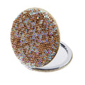 Round Ceramic Rhinestone Folding Makeup Mirror M0449 - view 3