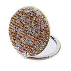Round Ceramic Rhinestone Folding Makeup Mirror M0449 - view 3