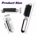 Ceramic Rhinestone Compact Foldable Travel Hair Brush And Mirror MIS1009 - view 2