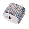Ceramic Rhinestone USB-C & USB Dual Wall Charger MIS1022