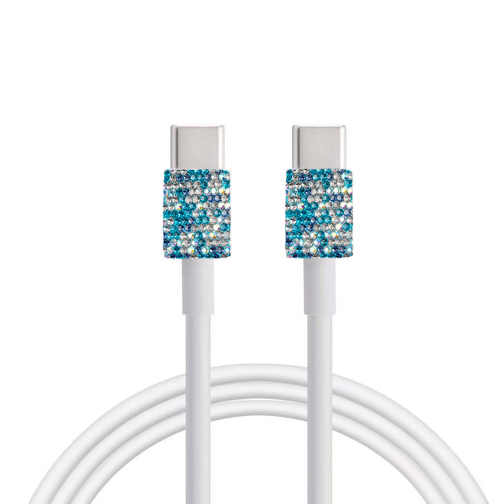 Ceramic Rhinestone USB to Type C Cable Charging Cable MIS1024