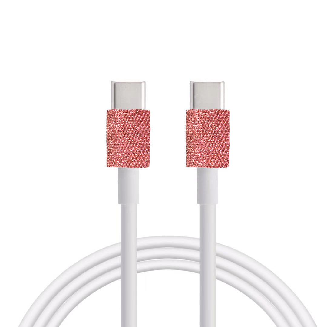 Ceramic Rhinestone USB to Type C Cable Charging Cable MIS1024