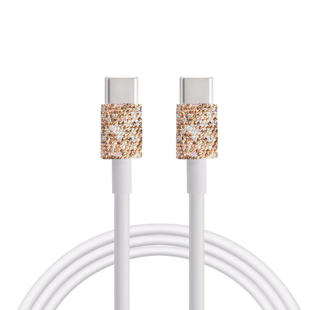 Ceramic Rhinestone USB to Type C Cable Charging Cable MIS1024