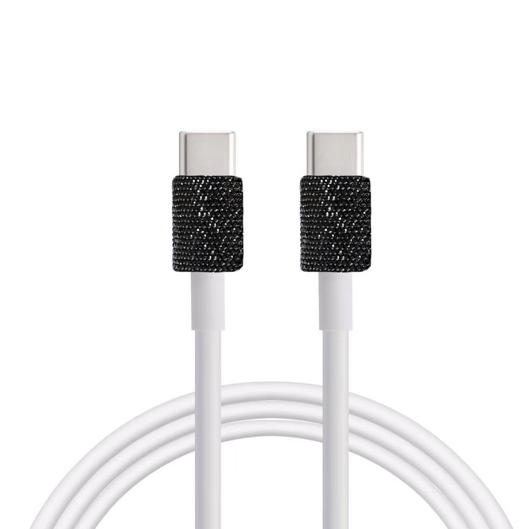 Ceramic Rhinestone USB to Type C Cable Charging Cable MIS1024