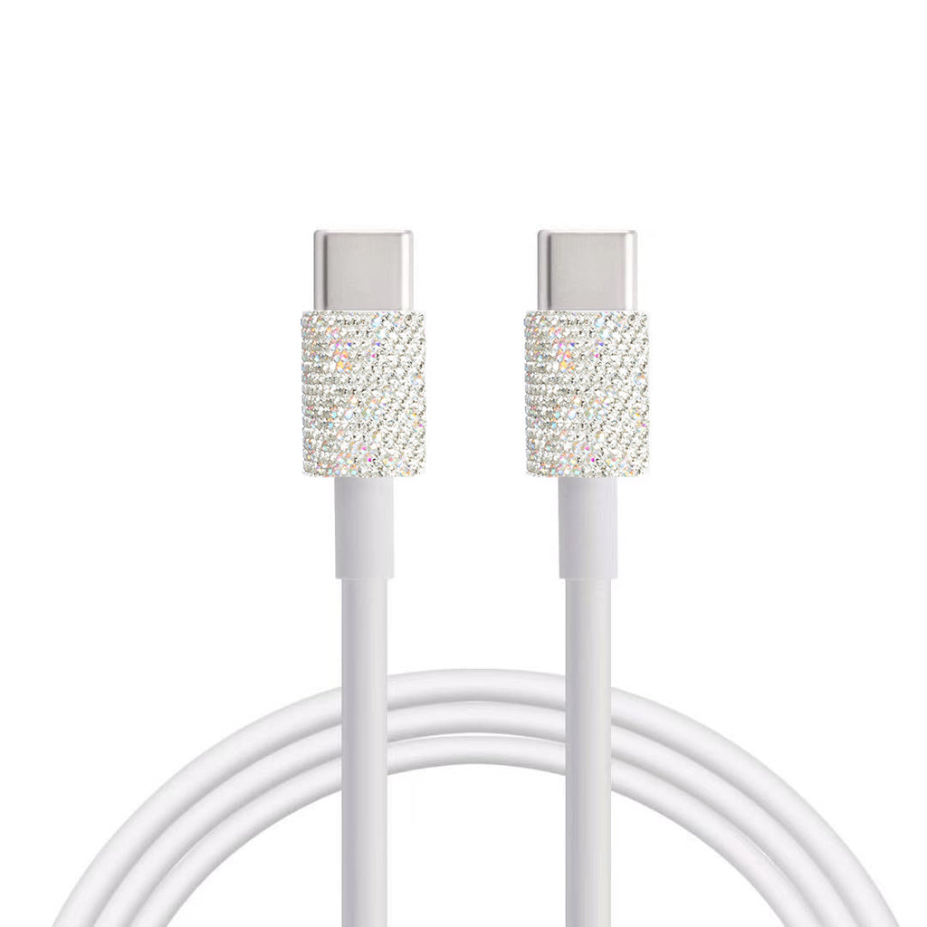 Ceramic Rhinestone USB to Type C Cable Charging Cable MIS1024