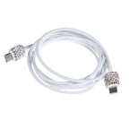 Ceramic Rhinestone USB to Type C Cable Charging Cable MIS1024