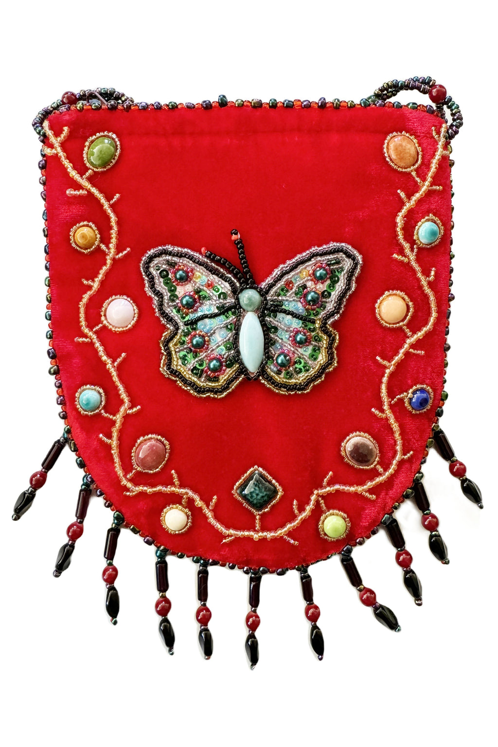 Butterfly Pattern Velvet Crossbody Bag MUG-Butterfly - view 15