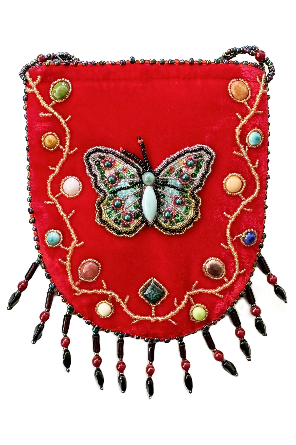 Butterfly Pattern Velvet Crossbody Bag MUG-Butterfly - view 15