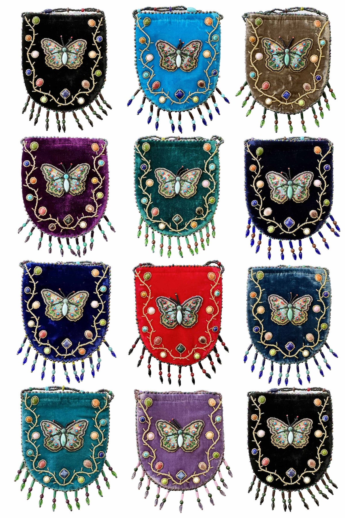 Butterfly Pattern Velvet Crossbody Bag MUG-Butterfly - view 17