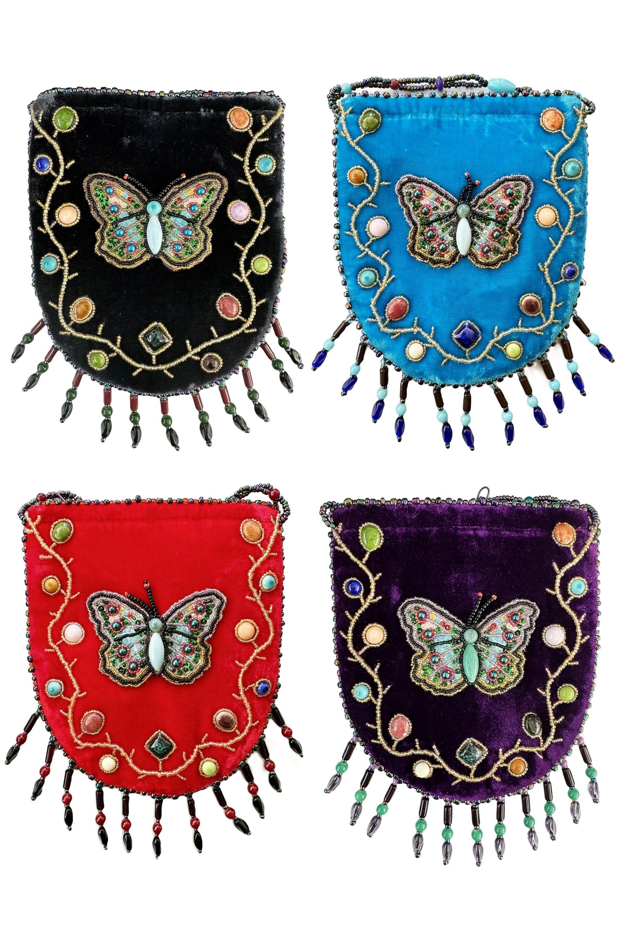 Butterfly Pattern Velvet Crossbody Bag MUG-Butterfly - view 18