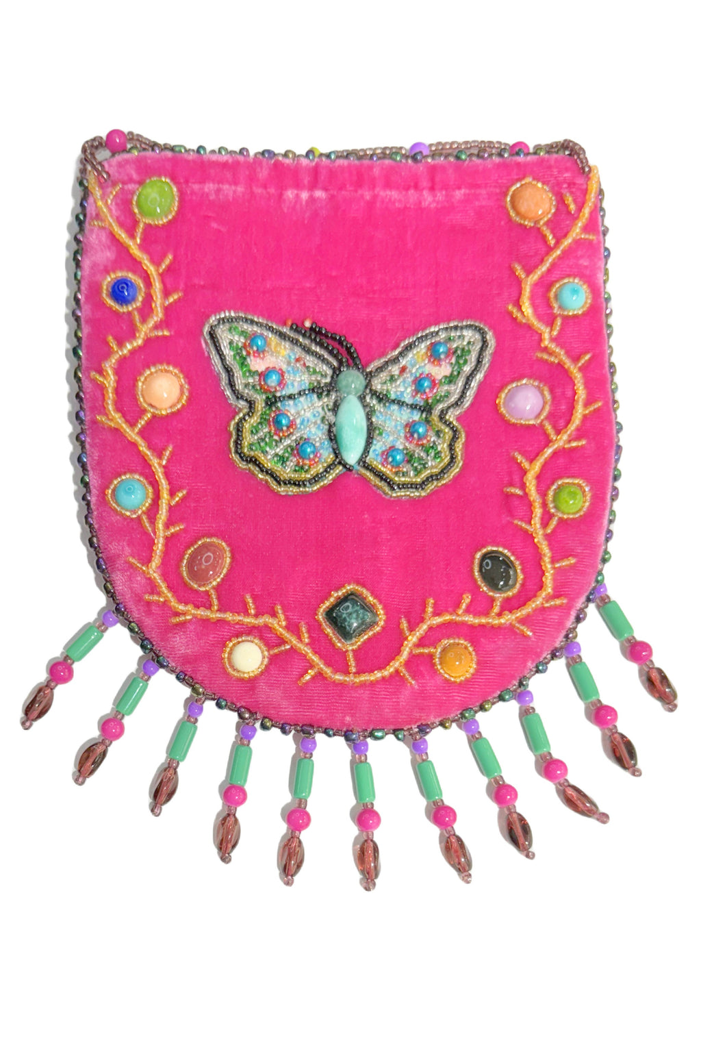 Butterfly Pattern Velvet Crossbody Bag MUG-Butterfly