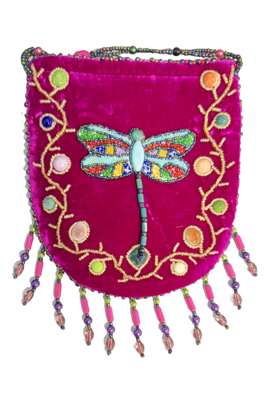 Dragonfly Pattern Velvet Crossbody MUG-Dragonfly - view 5