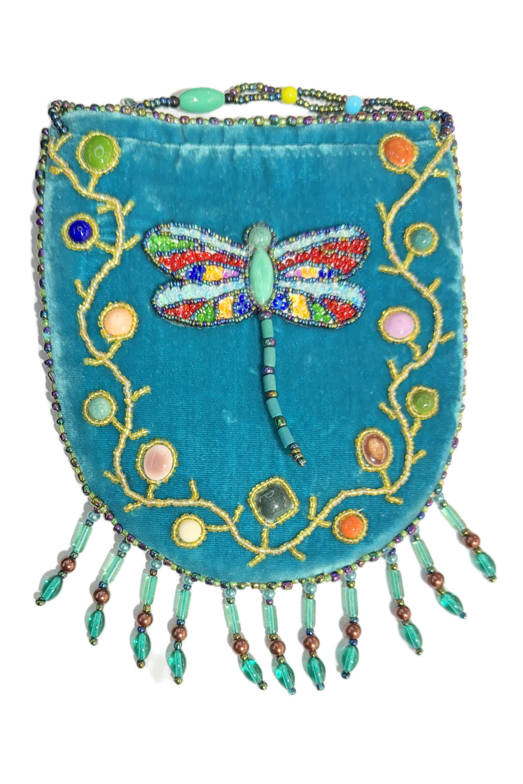 Dragonfly Pattern Velvet Crossbody MUG-Dragonfly - view 3