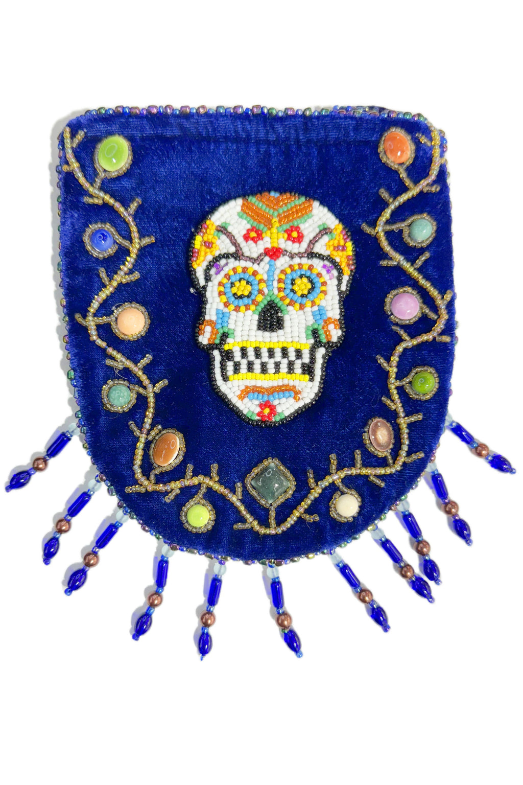 Skull Pattern Velvet Crossbody MUG - view 5