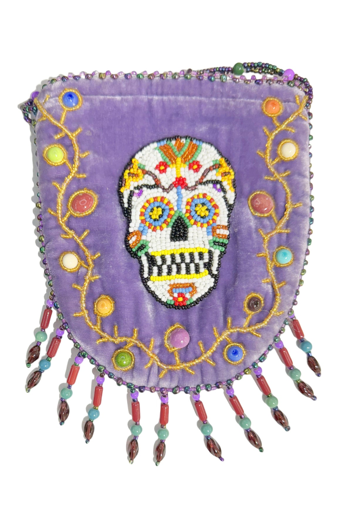 Skull Pattern Velvet Crossbody MUG - view 8