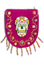 Skull Pattern Velvet Crossbody MUG - view 4