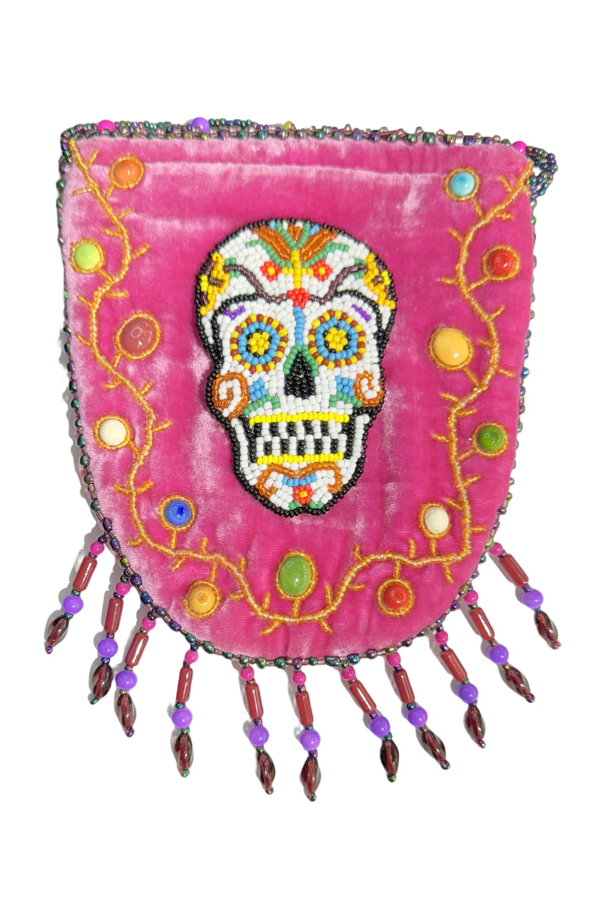 Skull Pattern Velvet Crossbody MUG