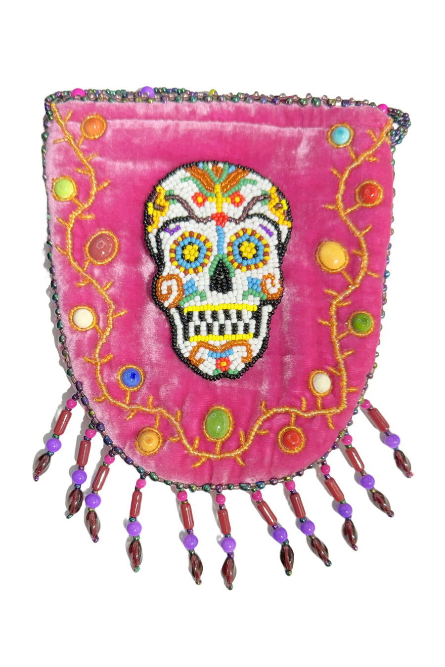 Skull Pattern Velvet Crossbody MUG