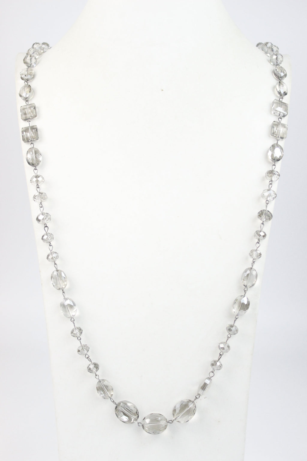 Classic Chandalier Crystal Long Necklaces N1130-Grey