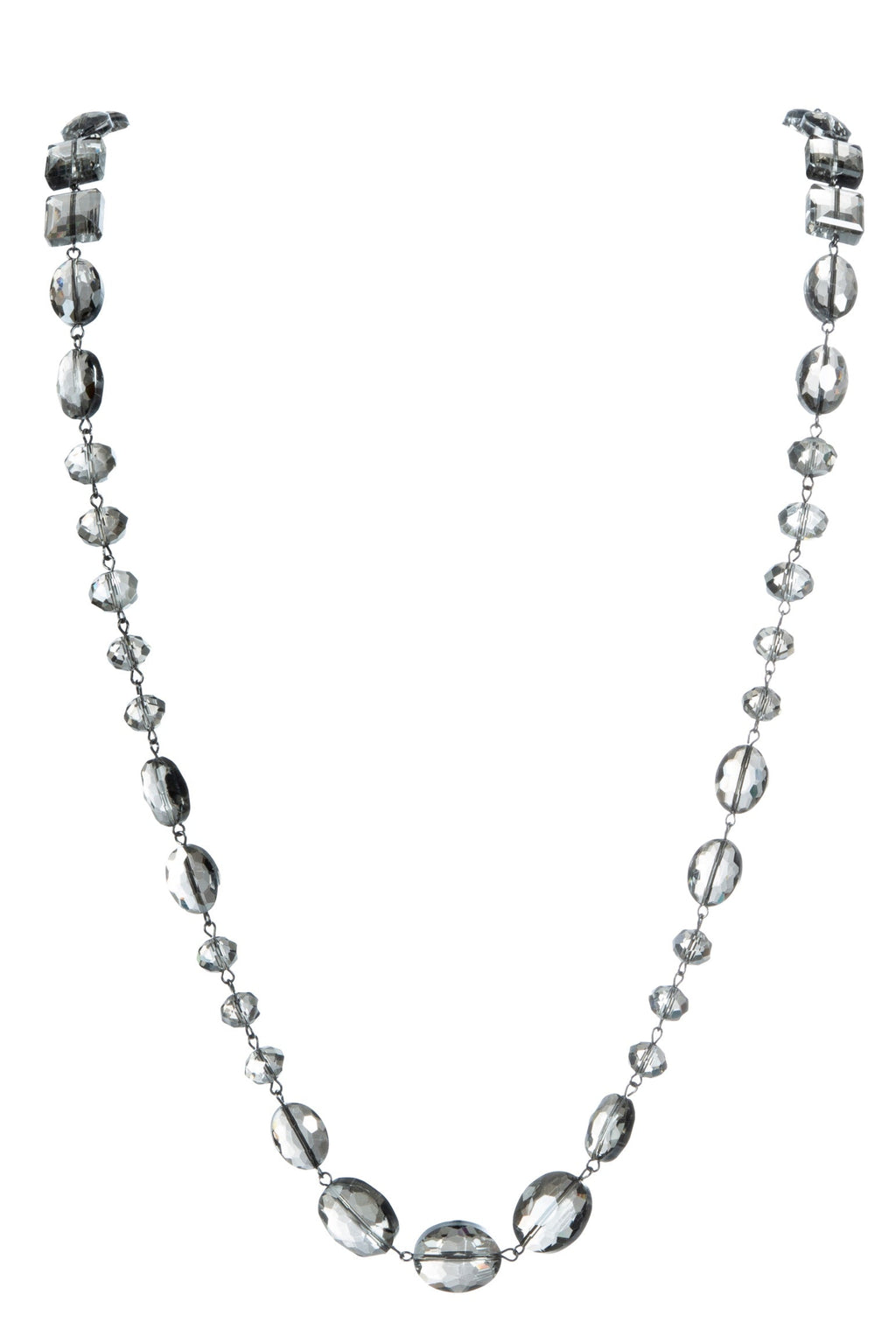 Classic Chandalier Crystal Long Necklaces N1130-Grey