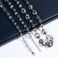 Classic Chandalier Crystal Long Necklaces N1130-Grey