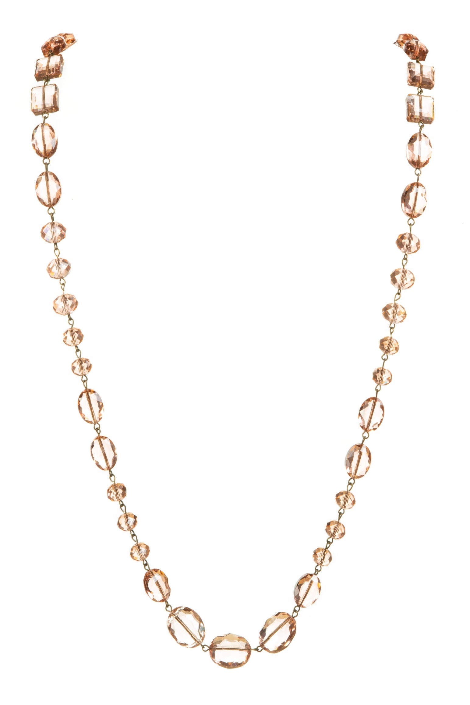 Classic Chandalier Crystal Long Necklaces N1130-Pink