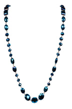 Classic Chandalier Crystal Long Necklaces N1130-Dark Blue