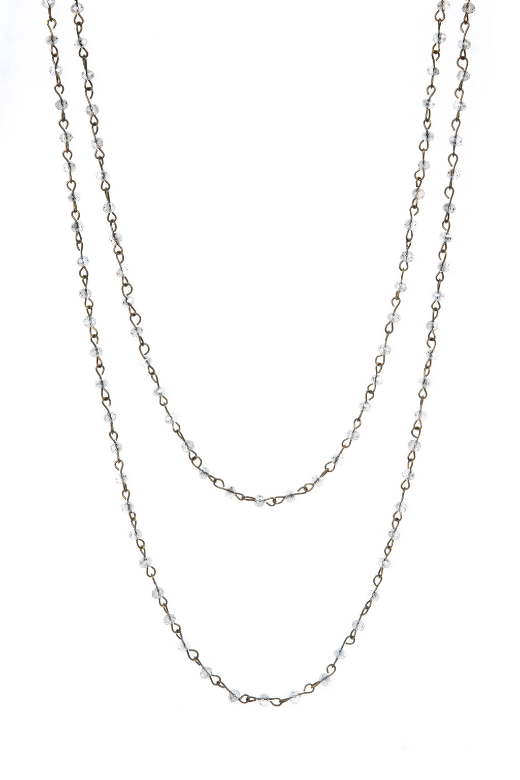 Crystal Beads Chain Necklace N1163-11-BZ